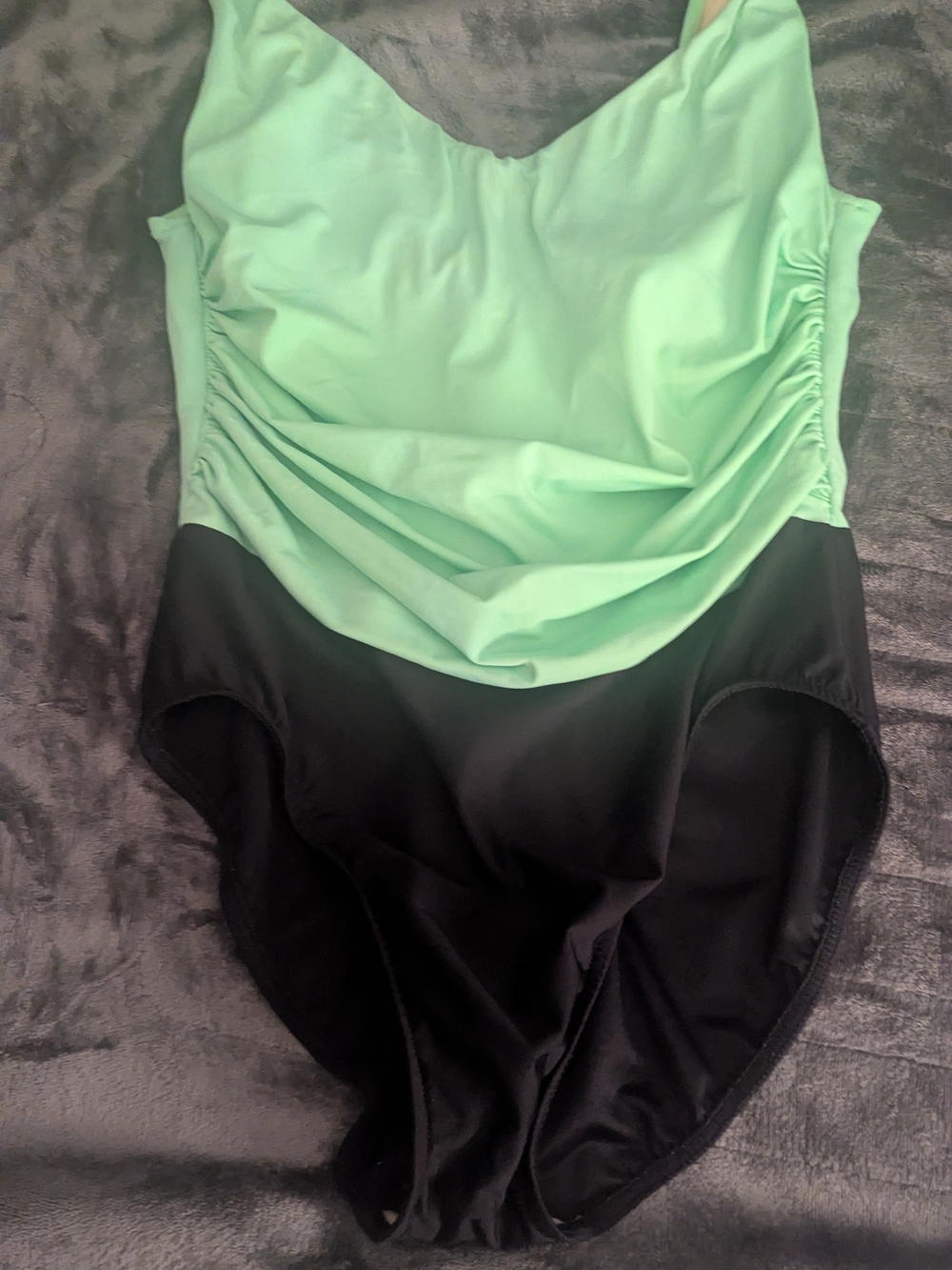 Miraclesuit Mint Green and Black Sculpting One-Piece